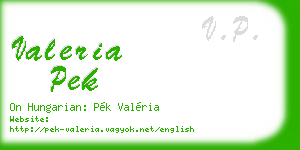 valeria pek business card