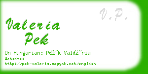 valeria pek business card